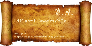 Mágori Anasztáz névjegykártya